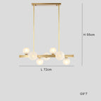 7 lumières L72cm / Lumière chaude