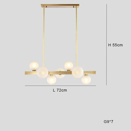 Lustre LED italien minimaliste en cuivre pour bar et café — LZ4P9XQ