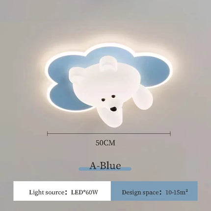 Plafonnier enfant en forme d’ours et nuage mignons — LZ4X9P2