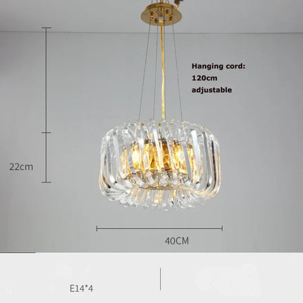 Lustre en verre cristal Art déco à intensité variable tendance 2024 — LZ4X9T