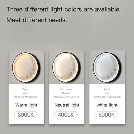 Applique murale LED décorative en forme de lune moderne — LZ4P9XQ