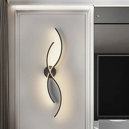 Applique murale LED design minimaliste à rayures pour intérieur — LZ4X9P2