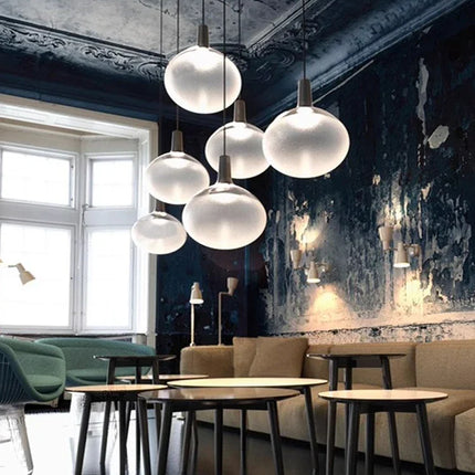 Lustre suspension en verre mat pour éclairage intérieur moderne — LZ4X9P