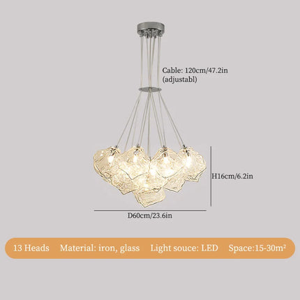 lustre moderne en forme de gâteau de glace pour décoration intérieure
