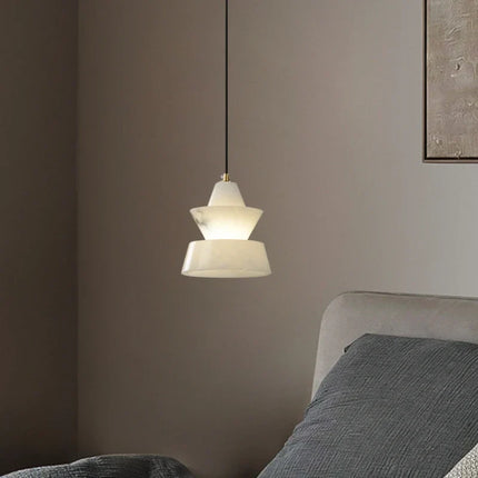 Suspension lustre en marbre naturel style rétro nordique — LZ4X9T
