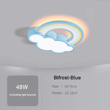 Plafonnier enfant motif nuages et arc-en-ciel pour garçon et fille — LZ4N7Q2