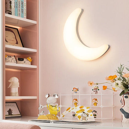 applique murale led moderne en forme de lune décorative et créative