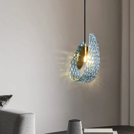 Suspension en verre décor floral moderne — LZ4X9P2