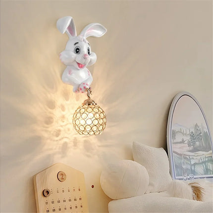 Applique murale lapin en résine au style pastoral pour décoration intérieure — LZ4G7XQ
