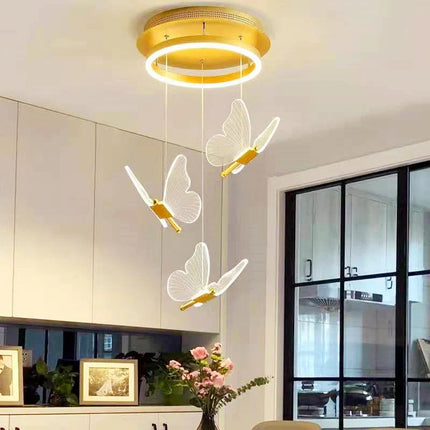 Lustre suspension papillon en acrylique pour décoration maison — LZ4X7P