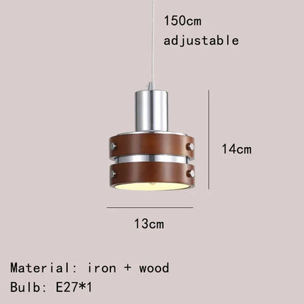 Suspension intérieure en bois et métal chromé design — LZ4G7XQ