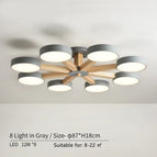 8  lights in gray / Warm light
