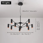 10 lumières noires / Lumière chaude 3000K
