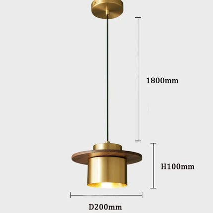 Suspension design moderne en cuivre pour bar et restaurant — LZ4X9T
