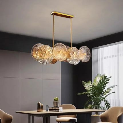 Lustre en verre moderne avec éclairage LED élégant — LZ4D7Q9
