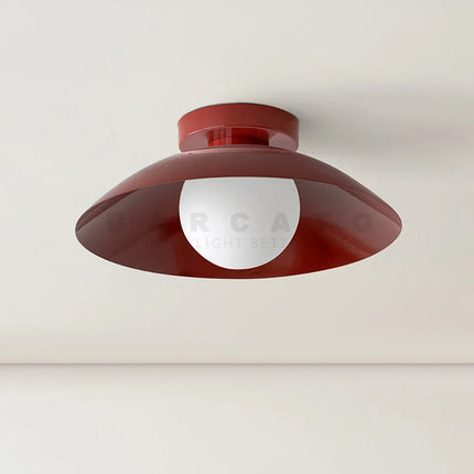Plafonniers nordiques chambre d'enfants abat-jour en métal coloré 110V 220V Beige rouge G9 lampe moderne pour couloir allée intérieur créatif