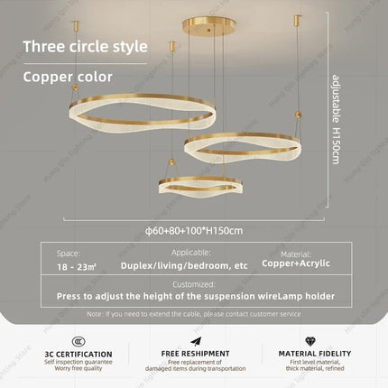 Lustre LED moderne pour décoration intérieure élégante — LZ4X9P2