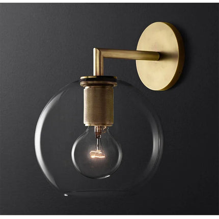 Applique murale rétro américaine en verre avec éclairage LED intégré — LZ4X9P2Q