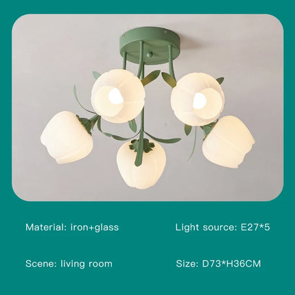 Lustre nordique floral pour décoration intérieure — LZ4X9P2