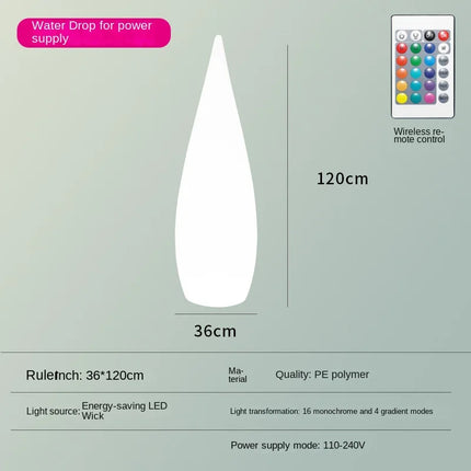 Lampadaire solaire étanche pour jardin en forme de goutte d'eau — LZ4X9T2
