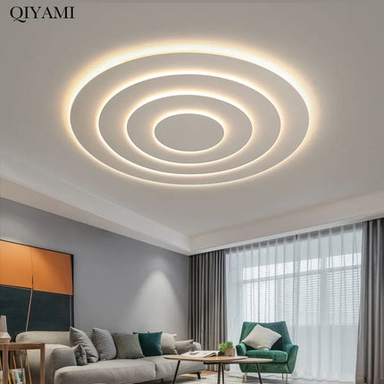 Plafonnier LED blanc multicouche au design minimaliste moderne — LZ4X9T1