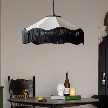 Suspension décorative en tissu style rétro français avec pampilles — LZ4X9T2