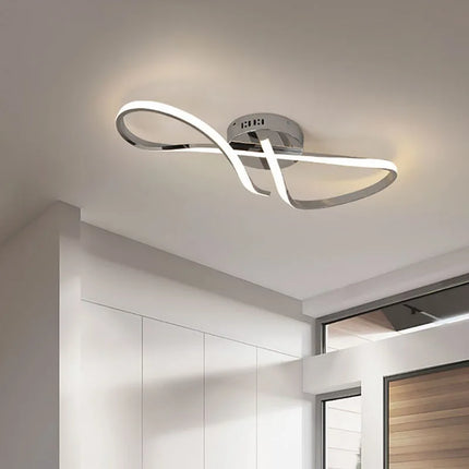 Plafonnier LED doré chromé pour salon et salle à manger — LZ4P9XQ
