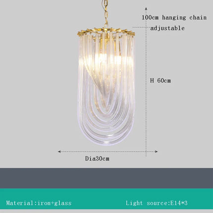 Lustre LED en verre au design moderne pour restaurant et hôtel — LZ4X9P