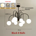 Noir 8 boules / Boule grise / Changeable