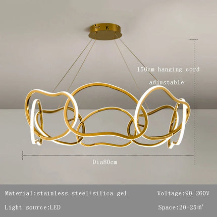 Lustre moderne à suspensions LED en silicone — LZ4X9T2