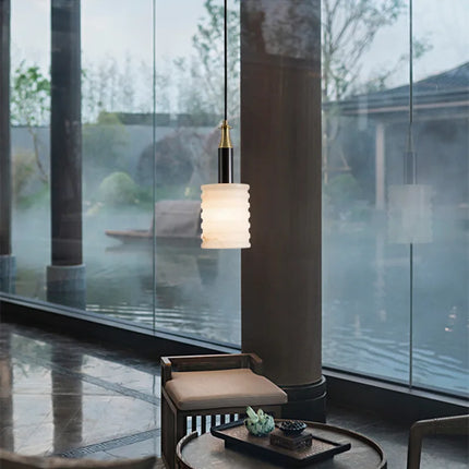 Lustre en marbre chinois au design minimaliste pour restaurant et bar — LZ4X9P2