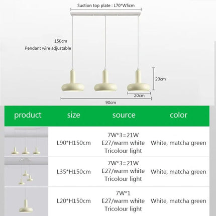 Suspension rétro blanc style Bauhaus nordique — LZ4M9Q2