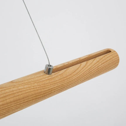 Suspension ronde en bois massif style nordique avec éclairage LED — LZ4X9P2Q