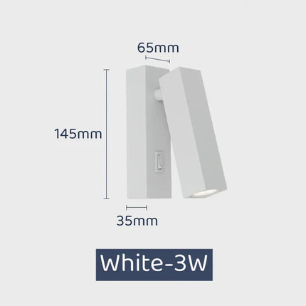 Applique murale LED rotative avec interrupteur et port USB intégré — LZ4X9Q2