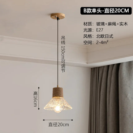 Lustre suspension nordique japonais à trois têtes design créatif — LZ4X9M