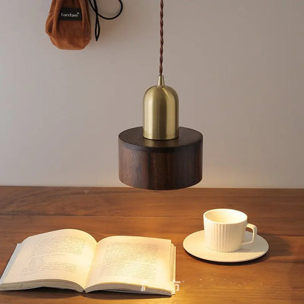 Suspension japonaise rétro en noyer pour décoration intérieure — LZ4P9X