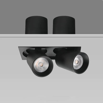 Spot LED carré encastrable à rotation et bras télescopique flexible — LZ4X9T1