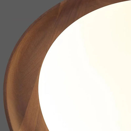 Plafonnier en bois massif au design wabi-sabi pour intérieur lumineux — LZ4X9T2