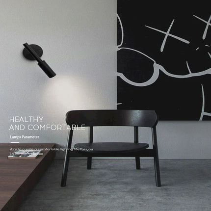 Applique murale LED rotative au design minimaliste pour éclairage ajustable — LZ4X9T2