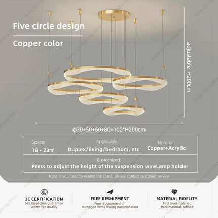 Lustre LED moderne pour décoration intérieure élégante — LZ4X9P2