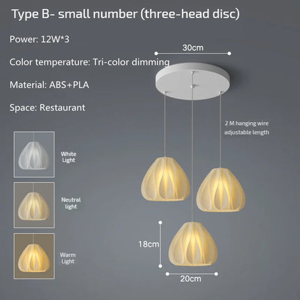 Lustre nordique petit modèle en forme de pétale pour ambiance chaleureuse — LZ4XJ9