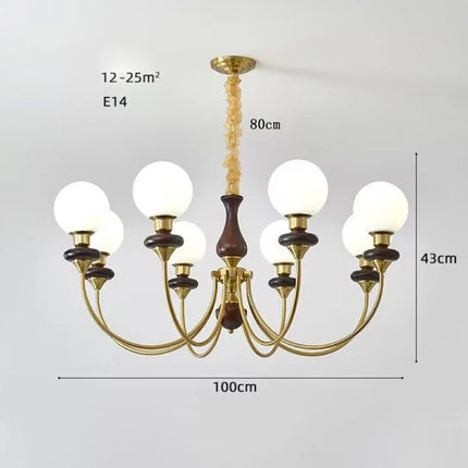 Lustre suspension LED style rétro français pour plafond — LZ4X9J