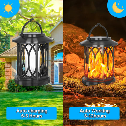 Suspension solaire effet flamme pour éclairage de jardin extérieur — LZ4X9P