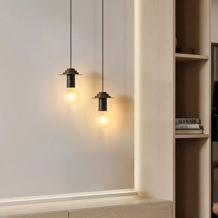 Suspension élégante en bois et métal pour intérieur moderne — LZ4X9T