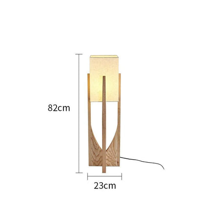 Lampadaire en bois chinois salon chambre canapé chevet lampe de Table verticale nordique en bois massif Led lampe sur pied décor de pièce