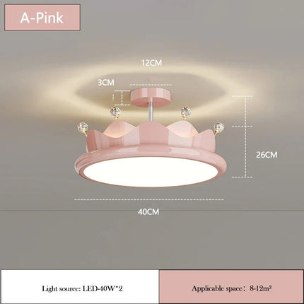 Lustre en cristal romantique pour chambre d'enfant princesse — LZ4P9X