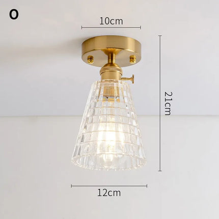 Lustre vintage japonais en verre pour balcon et entrée — LZ4M9Q2