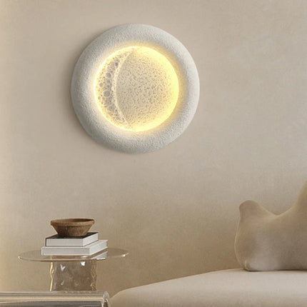 Applique murale LED en résine forme lune avec intensité réglable — LZ4X7P9