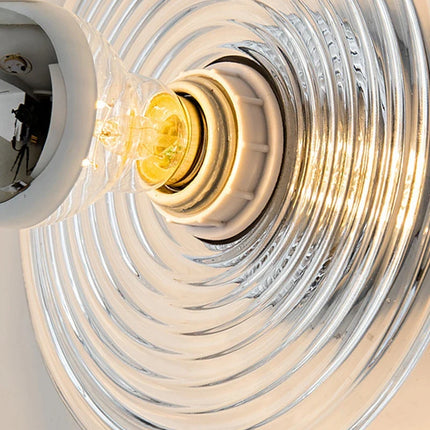 Applique murale LED ronde en verre effet ondulations d'eau nordique — LZ4X9T2