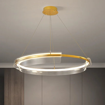 Lustre LED de luxe dimmable avec anneau simple design — LZ4X9T